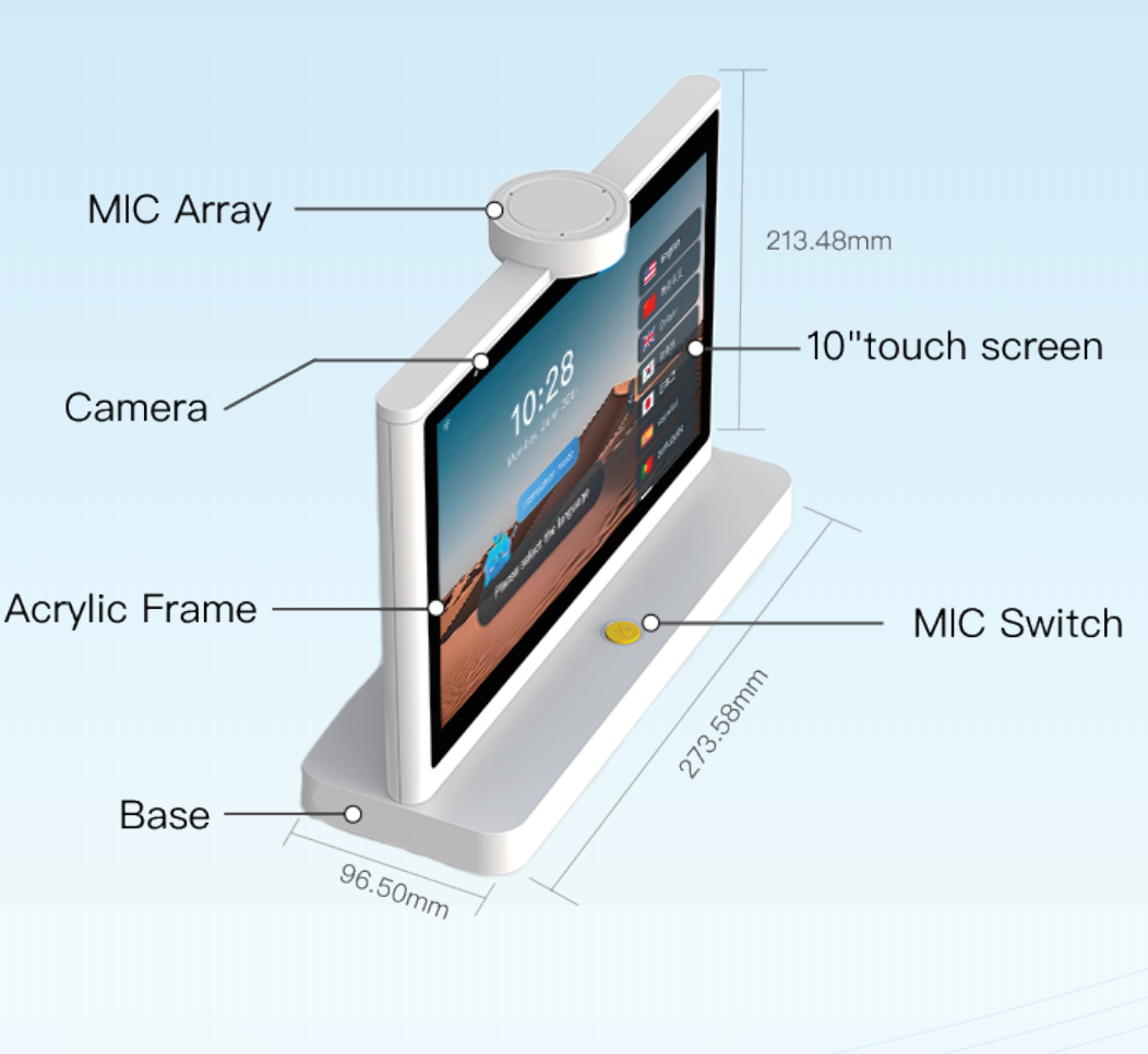 10“ dual Screen AI transltor with Multi-language face-to-face translation