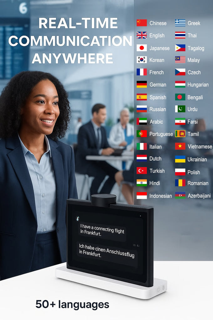 10“ dual Screen AI transltor with Multi-language face-to-face translation