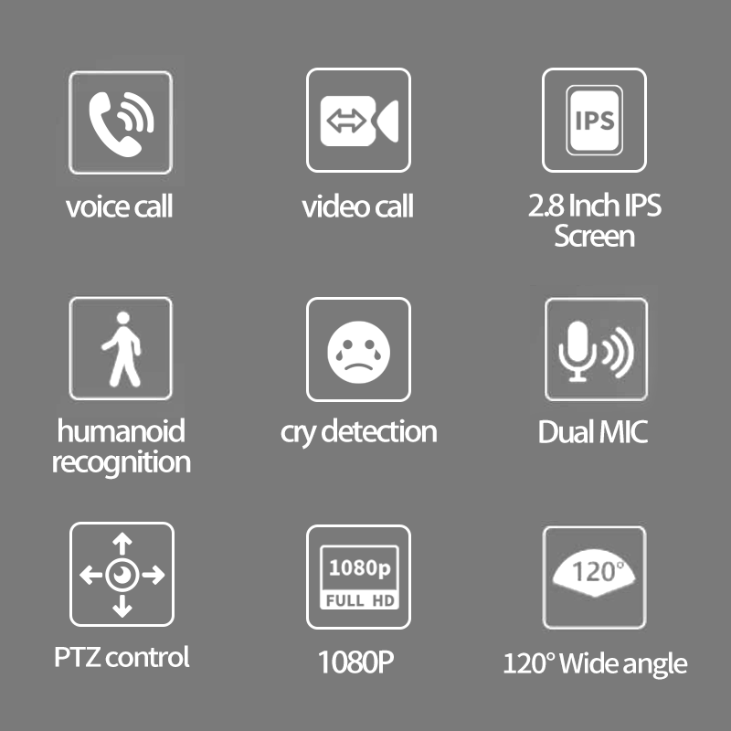 2 Way Video Calling Camera with remote monitoring motion tracking