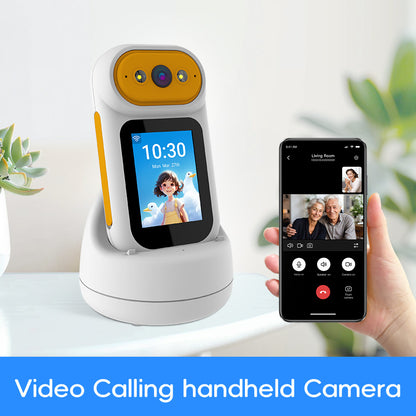 2MP Portable PTZ Auto Tracking Two Way Audio Video Call Camera with Charging Dock