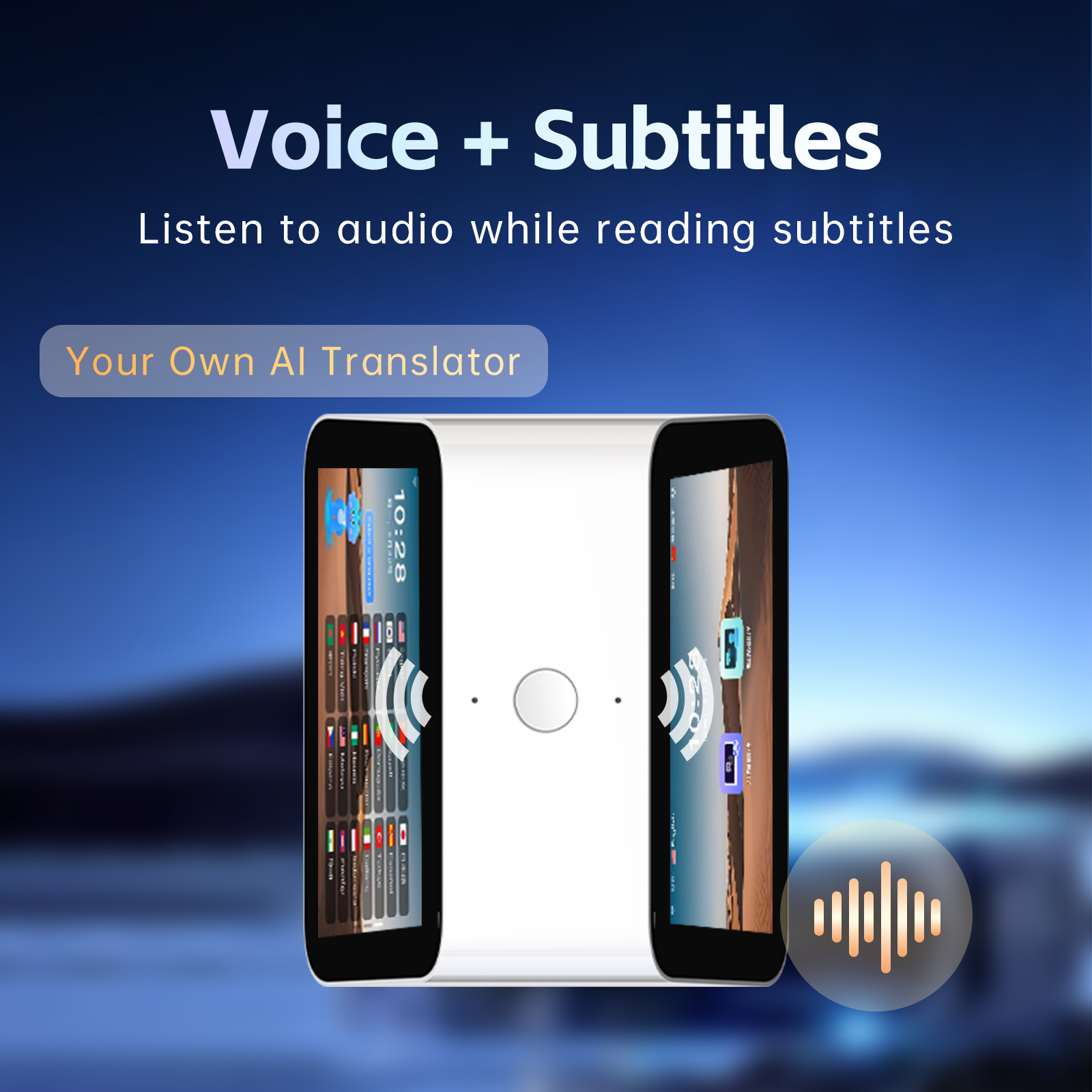 5-Inch Dual-Screen Smart translator 4G Portable & Battery-Free Vehicle Solution