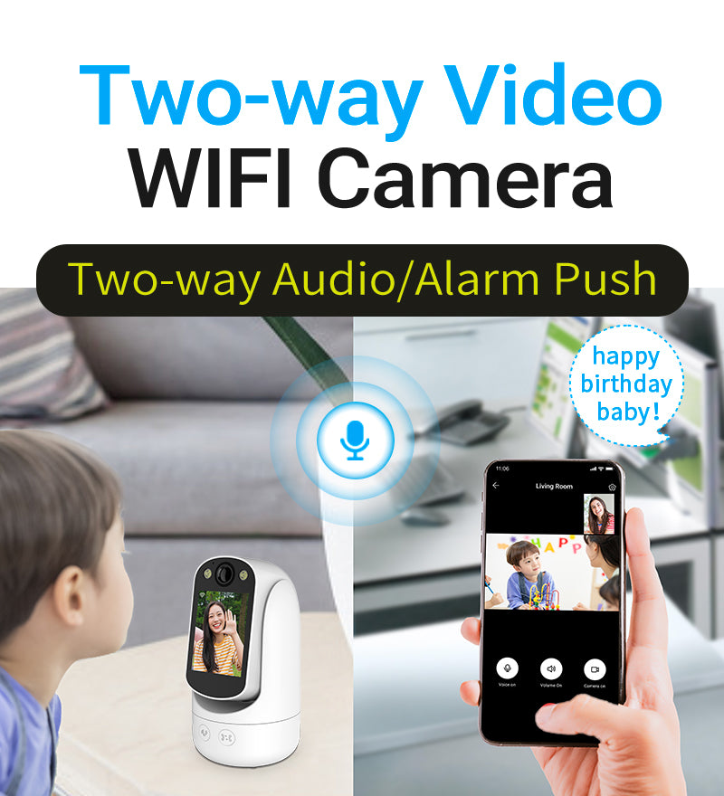 IM Cam:1080P Smart Video Calling Camera with 2.8" Screen - Two-Way Face-to-Face Home Monitor for Pets, Elderly & Kids, WiFi Security Camera with One-Touch Call