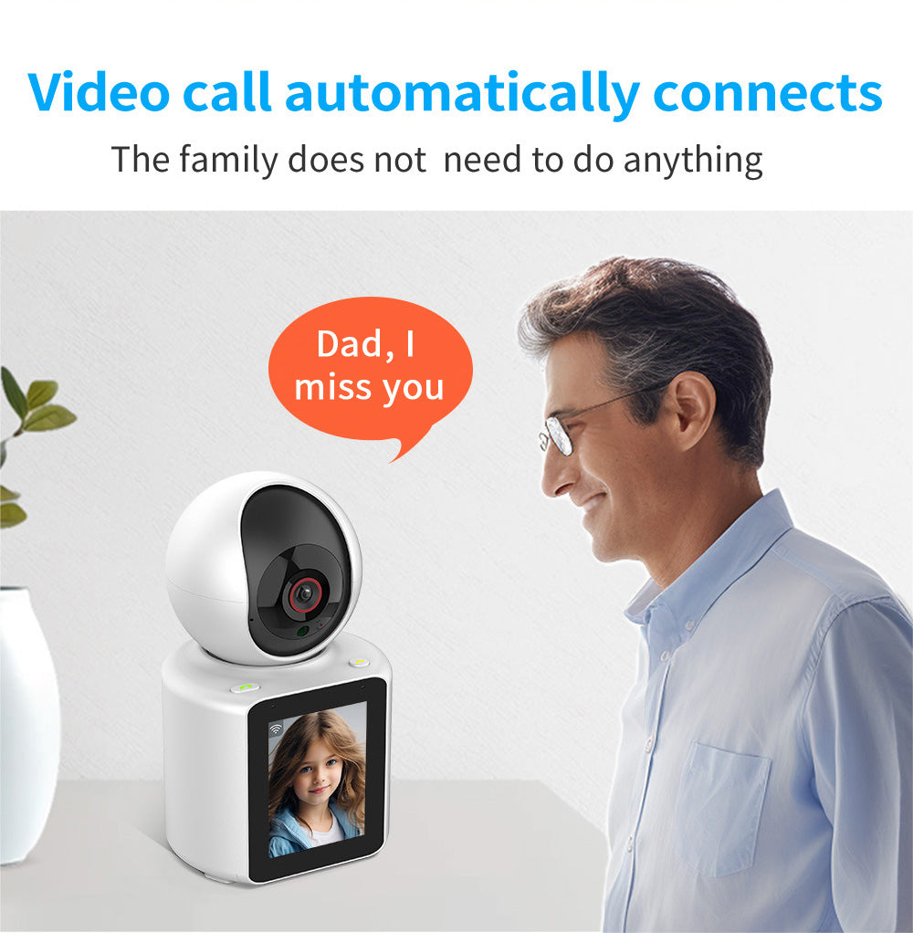 IM Cam 1080P Pet Camera with Screen Two-Way Video Calling, Smart Dog Monitor for Seniors & Kids, One-Touch Talk WiFi Camera