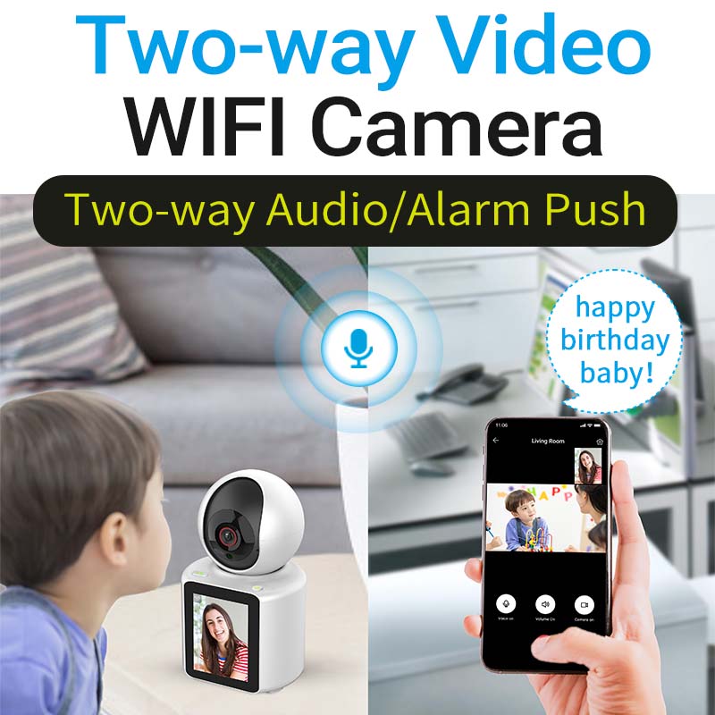 IM Cam:1080P Smart Pet Camera with 2.8" Display - Two-Way Video Calling, 360° Auto Tracking Dog Monitor & Elderly Care WiFi Camera