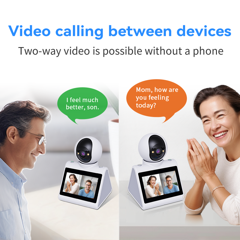 4.3" Screen, Two Way Video Camera for Elderly, Baby and Pets, 1080P Dog Camera with Motion Detection