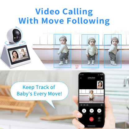 4.3" Screen, Two Way Video Camera for Elderly, Baby and Pets, 1080P Dog Camera with Motion Detection