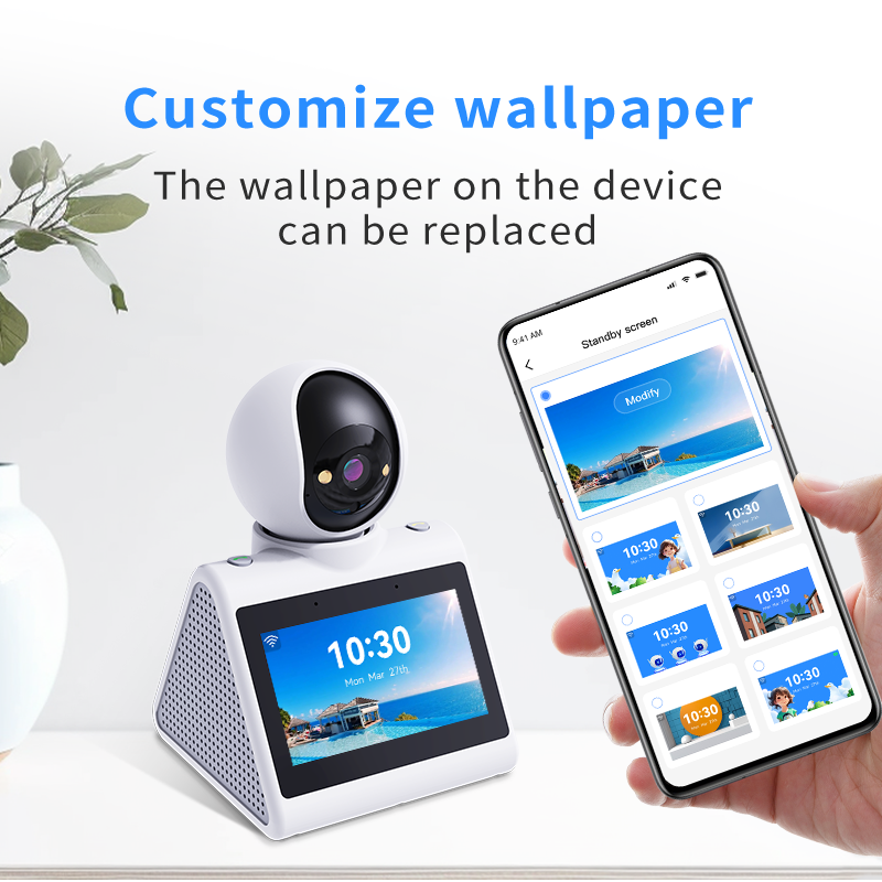 4.3" Screen, Two Way Video Camera for Elderly, Baby and Pets, 1080P Dog Camera with Motion Detection