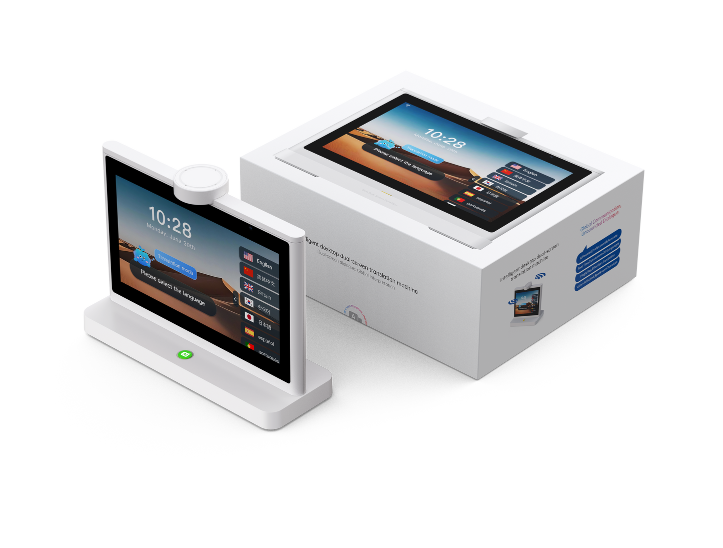 IM Mate: Professional 10" Dual-Screen AI Business Translator