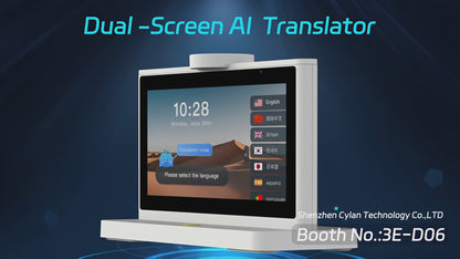 10“ dual Screen AI transltor with Multi-language face-to-face translation